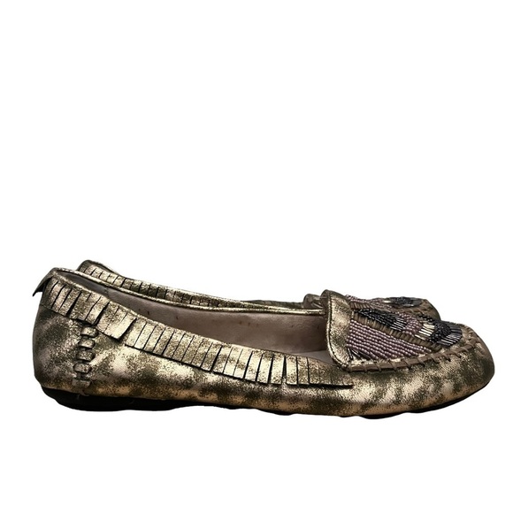 House of Harlow 1960 Marion Beaded Moccasin Flats 6.5 - Picture 2 of 9